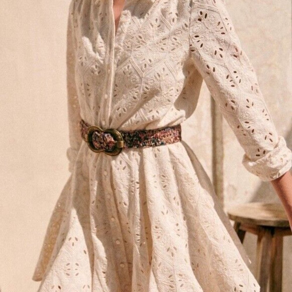 Sezane Sol Dress Ecru Size 4